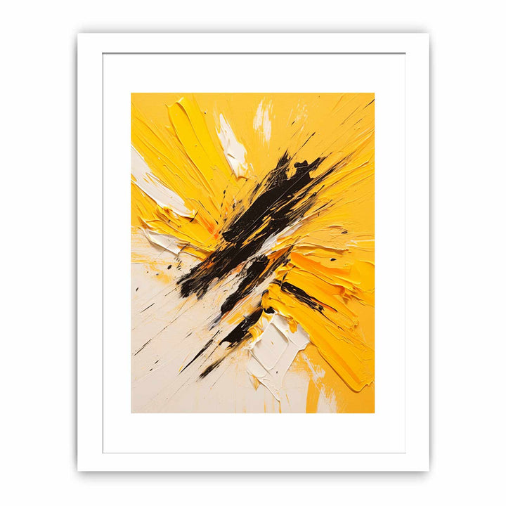 Knife Art Abstract Yellow Painting