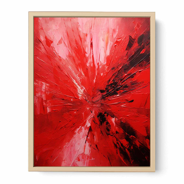Knife Art Abstract Red Painting