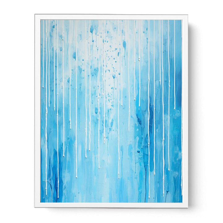  Blue Color Dripping   Canvas Print