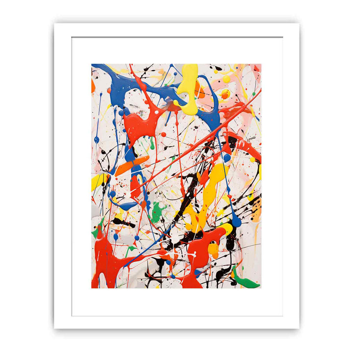 White Dripping Color Painting