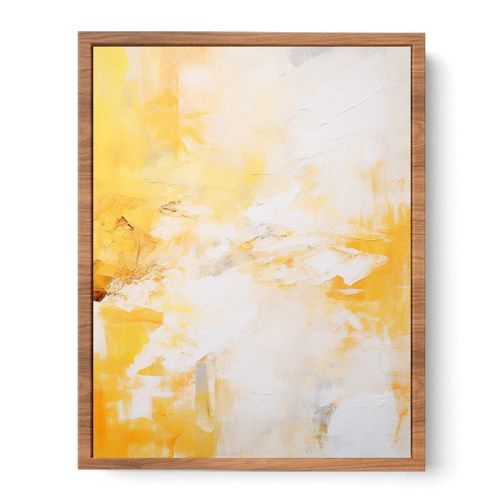 White Yellow Abstract Painting