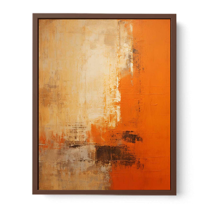 Orange Abstract Knife Art Painting