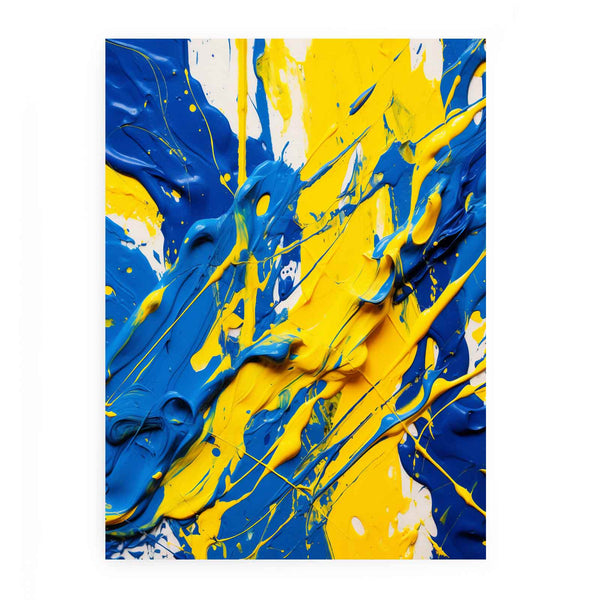 Yellow Blue Art Painting
