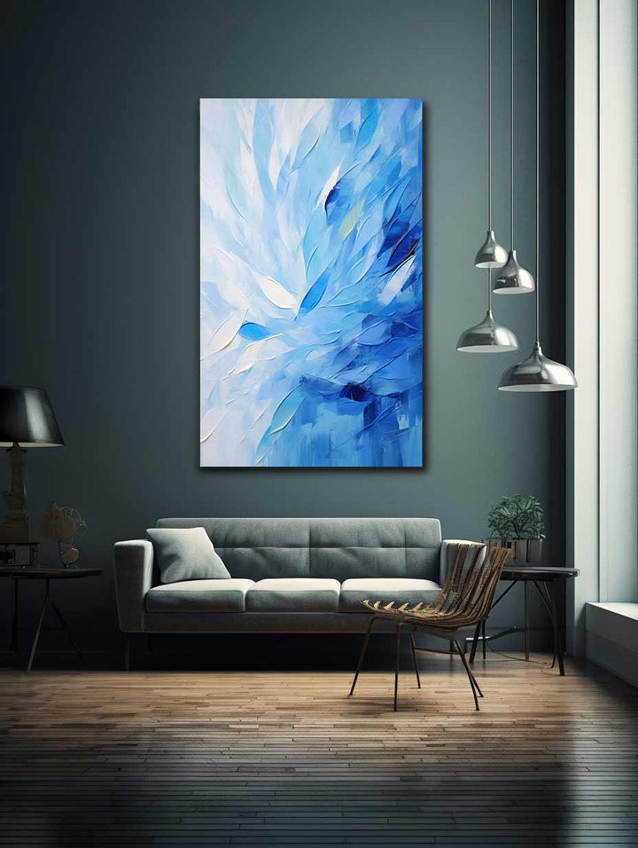 Abstract Blue Knife Art Painting