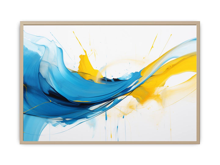 Yellow Blue Painting  Framed Print