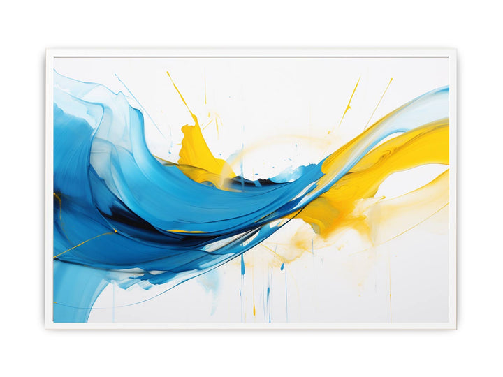 Yellow Blue Painting   Canvas Print