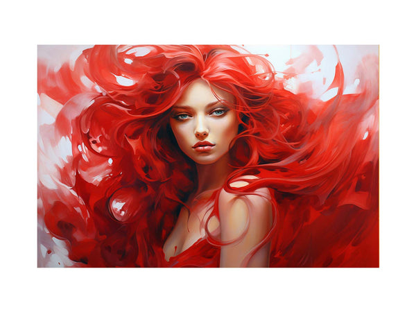 Red Women  Art Painting 