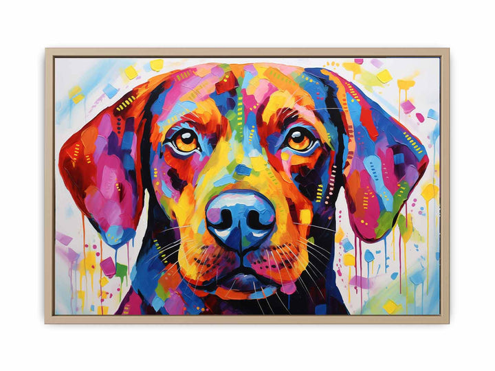 Modern Dog Art Painting  Framed Print