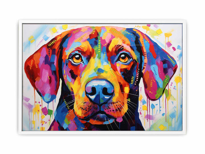 Modern Dog Art Painting  Canvas Print