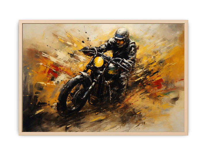 Motorcycle Modern Art Painting  Poster