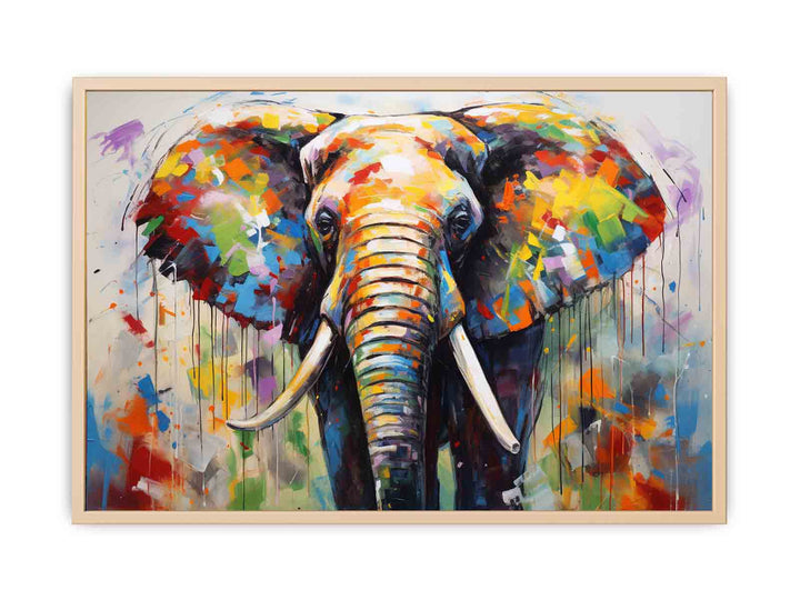 Modern Elephant Art Painting   Poster