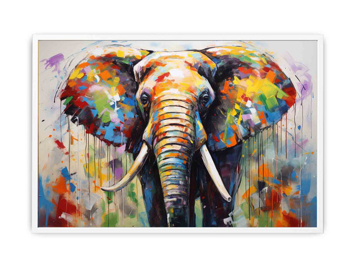 Modern Elephant Art Painting  Canvas Print