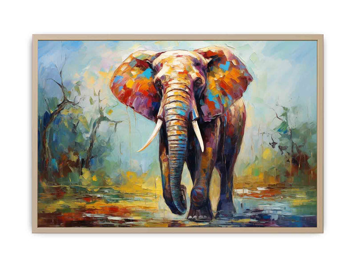 Modern art Elephant Teeth Painting  Framed Print