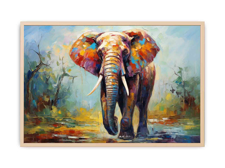 Modern art Elephant Teeth Painting   Poster