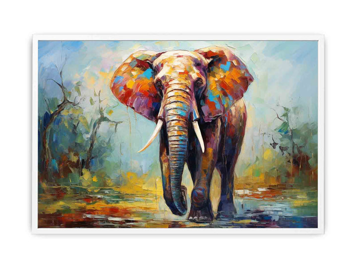 Modern art Elephant Teeth Painting  Canvas Print