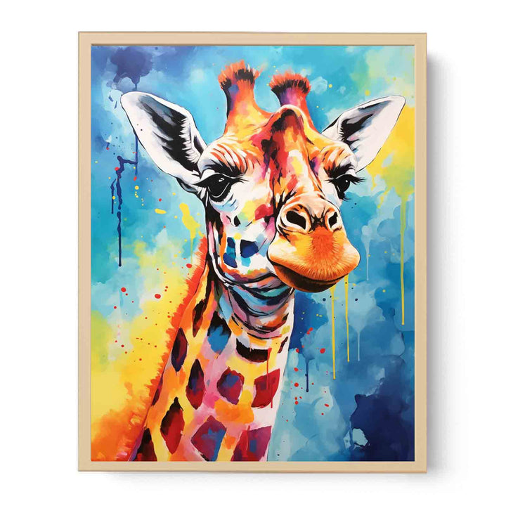 Giraffe Modern Art Painting   Poster