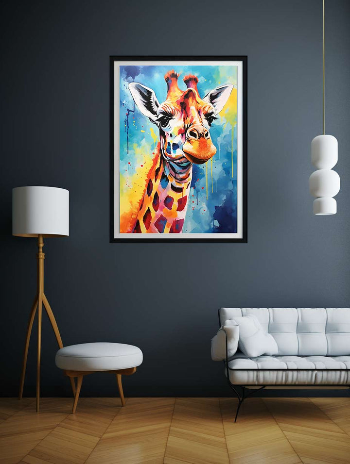 Giraffe Modern Art Painting  