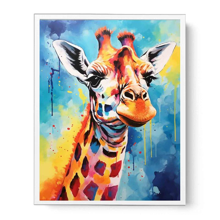 Giraffe Modern Art Painting  Canvas Print
