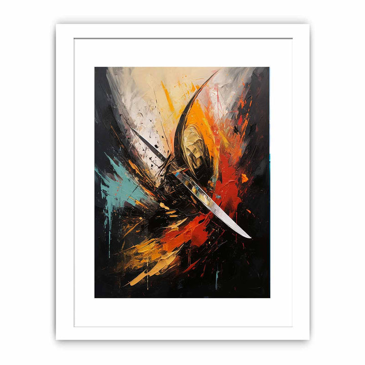 Red Knife Art Abstract Painting
