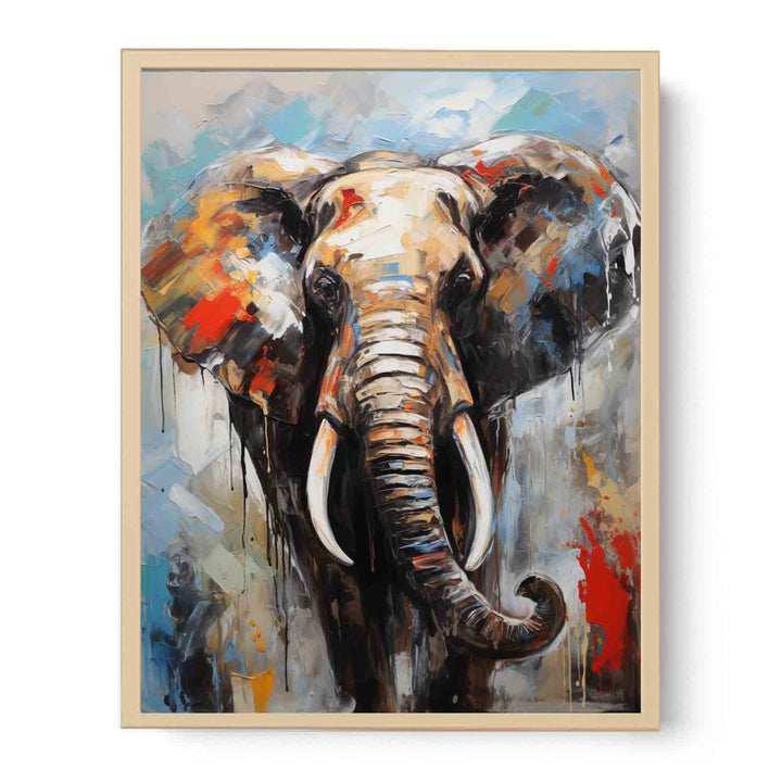 Black Elephant Modern Art Painting   Poster