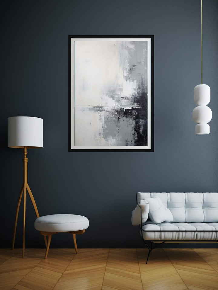 Abstract Grey Painting