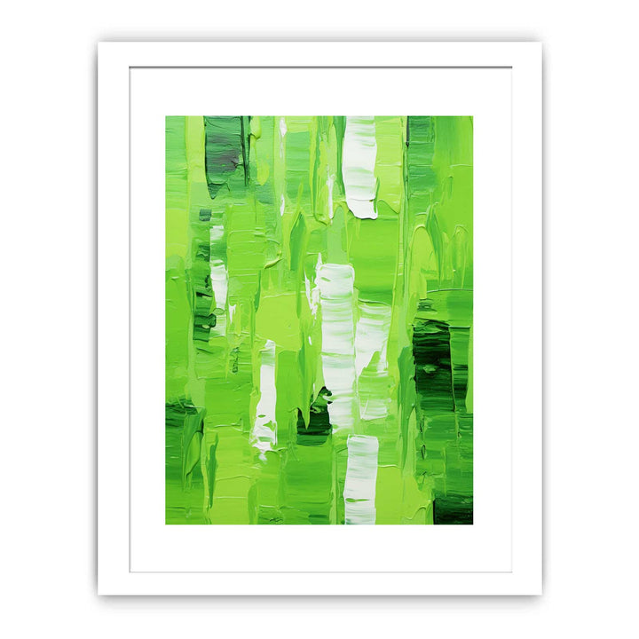 Abstract Green Knife Art Painting