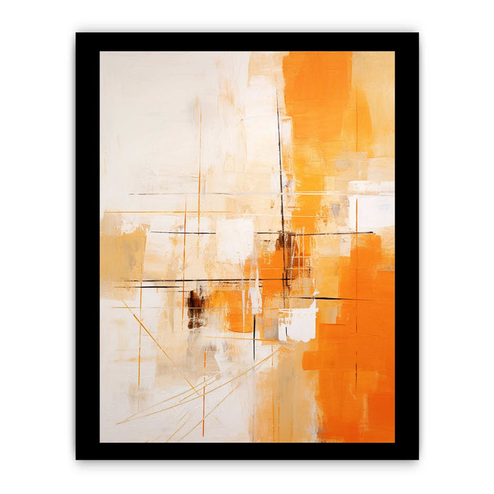 Orange Knife Abstract Art Painting