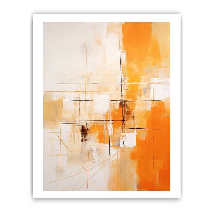 Orange Knife Abstract Art Painting