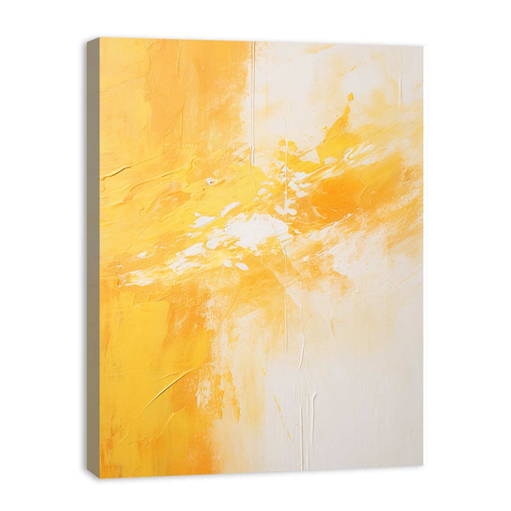 Yellow White Abstract Painting