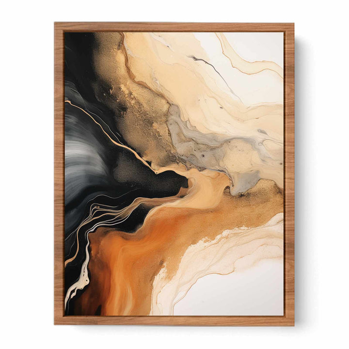 Brown Black Abstract Painting