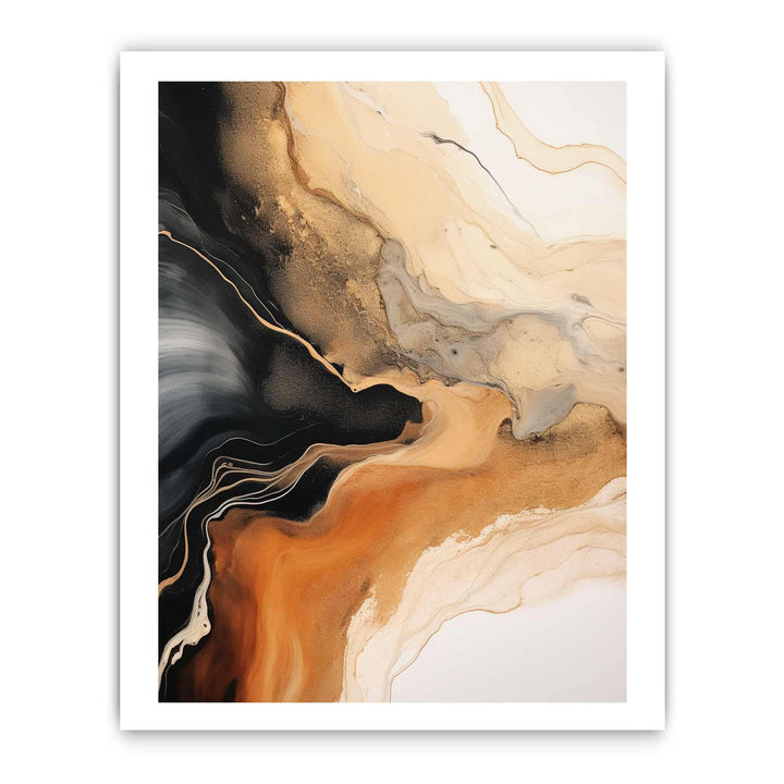 Brown Black Abstract Painting