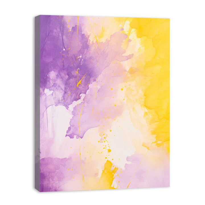 Yellow Purple Abstract Painting
