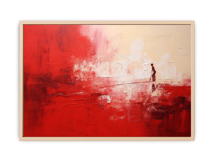 Knife Art Red Abstract Painting