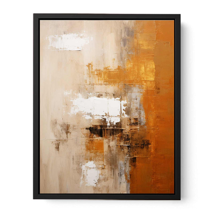Abstract Painting Green Orange