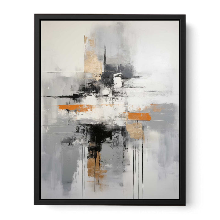 Abstract Grey Brown Painting