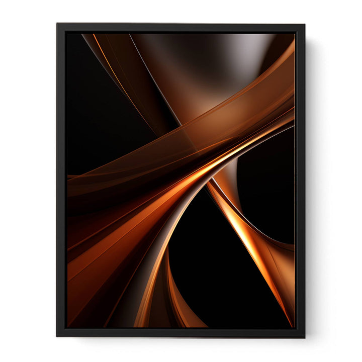 Abstract Brown Black Painting