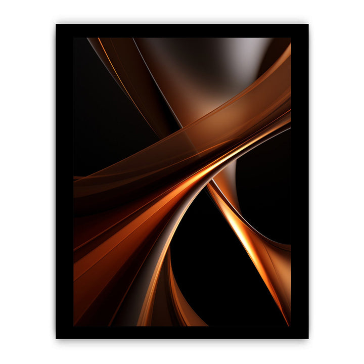 Abstract Brown Black Painting