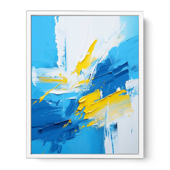 Abstract Painting Yellow Blue