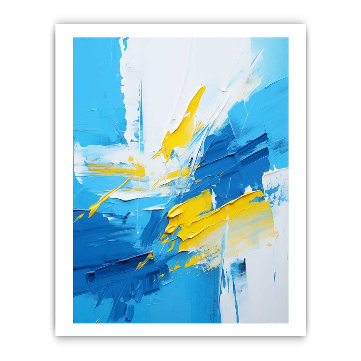 Abstract Painting Yellow Blue