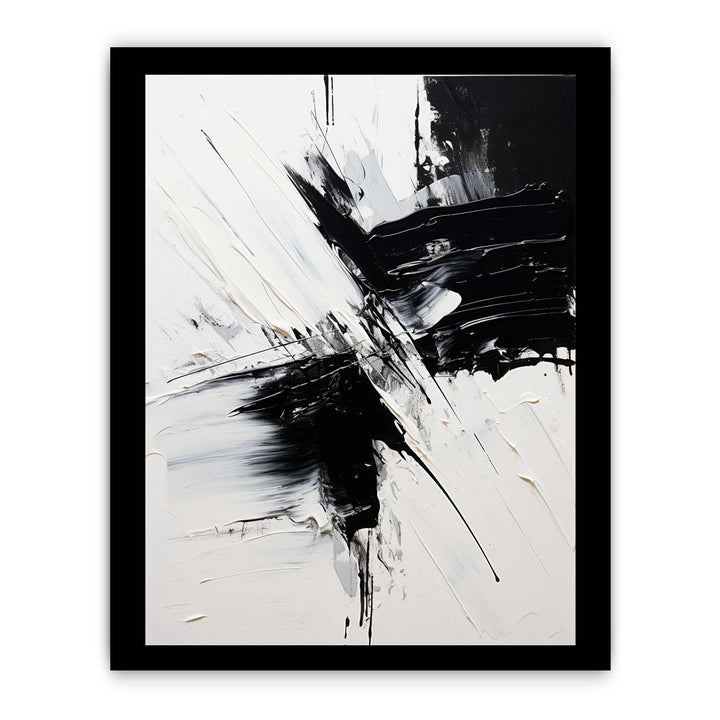 Abstract Painting Black White