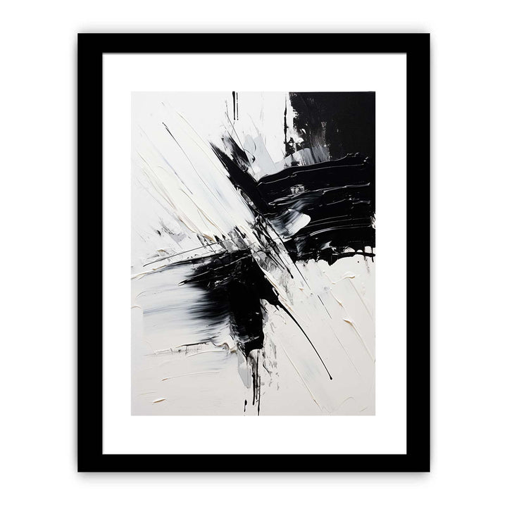 Abstract Painting Black White