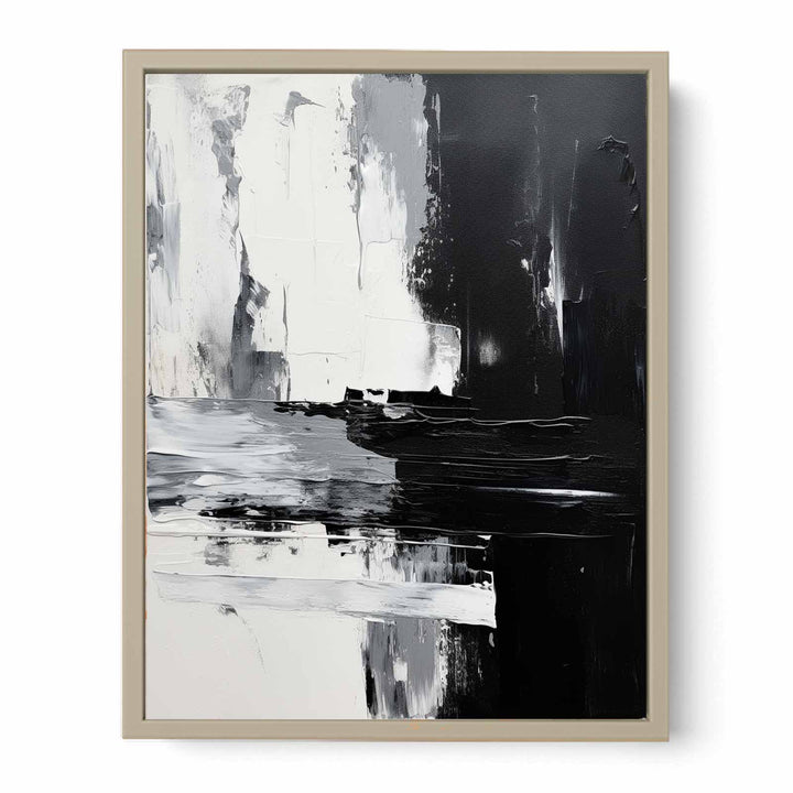 Abstract Painting Black  Framed Print