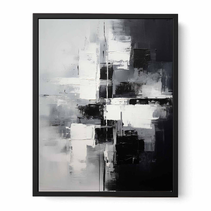 Abstract Black And Grey Painting