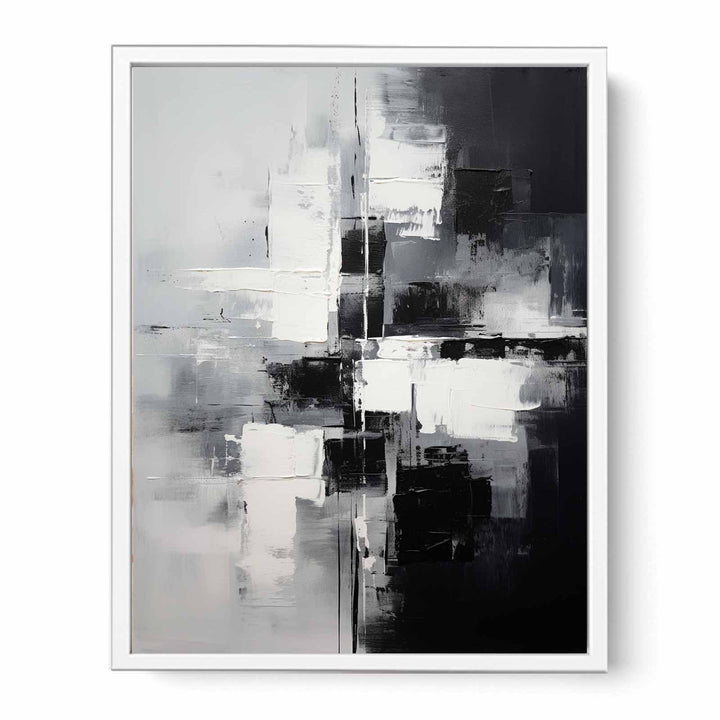 Abstract Black And Grey Painting