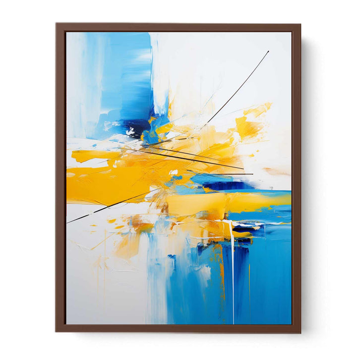 Abstract Painting Yellow And Blue