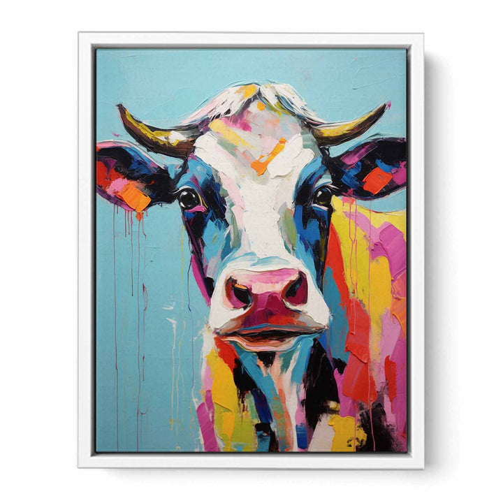 Cow Modern Art Painting  Canvas Print