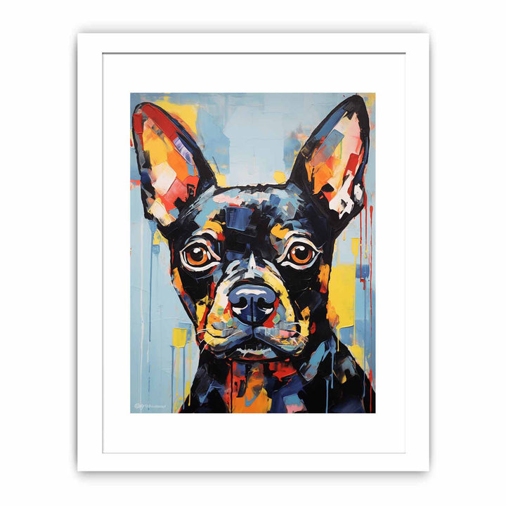 Dog Black Modern Art Painting