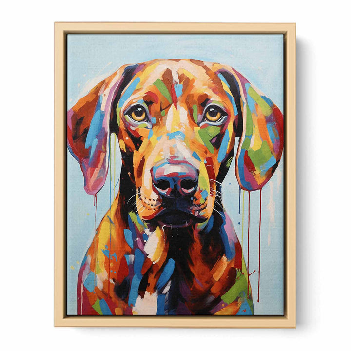 Brown Dog Modern Art Painting Framed Print