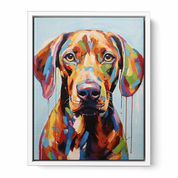 Brown Dog Modern Art Painting Canvas Print