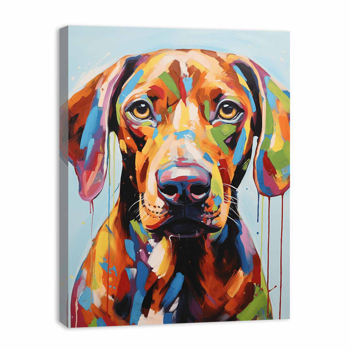 Brown Dog Modern Art Painting 